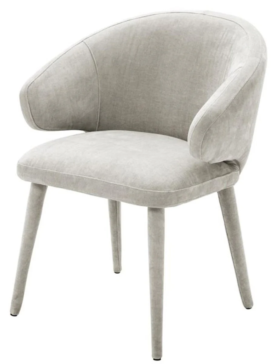 Designer Esszimmerstuhl Sandfarben 62 x 55 x H. 79 cm - Luxus Möbel