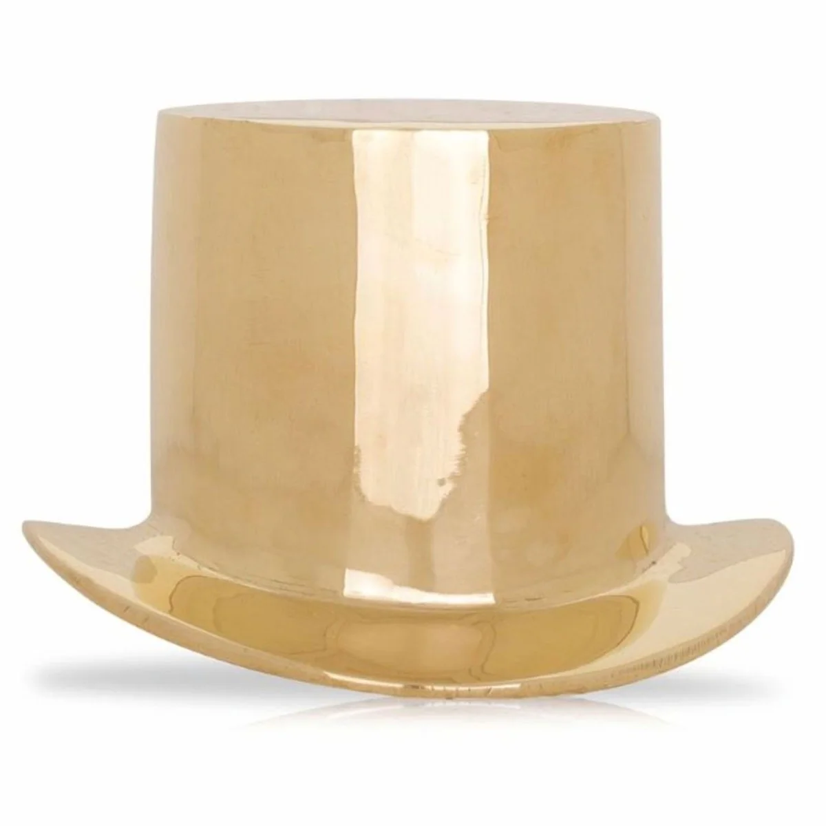 Luxus Deko Bronze Zylinder Hut Gold 12 x 10 x H. 7 cm - Deko Accessoires