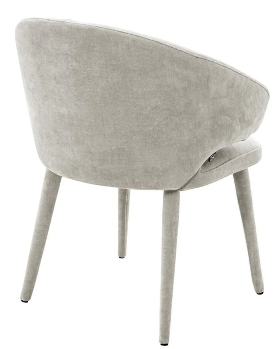 Designer Esszimmerstuhl Sandfarben 62 x 55 x H. 79 cm - Luxus Möbel