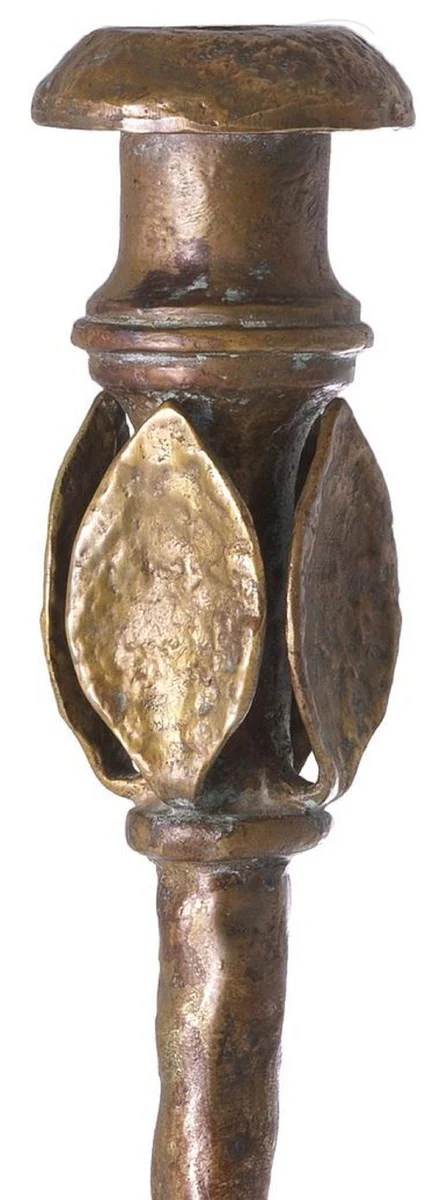 Luxus Kerzenhalter Vintage Messingfarben 15 x 14,5 x H. 55 cm - Messing Kerzenständer - Hotel & Restaurant Deko Accessoires - Luxus Qualität