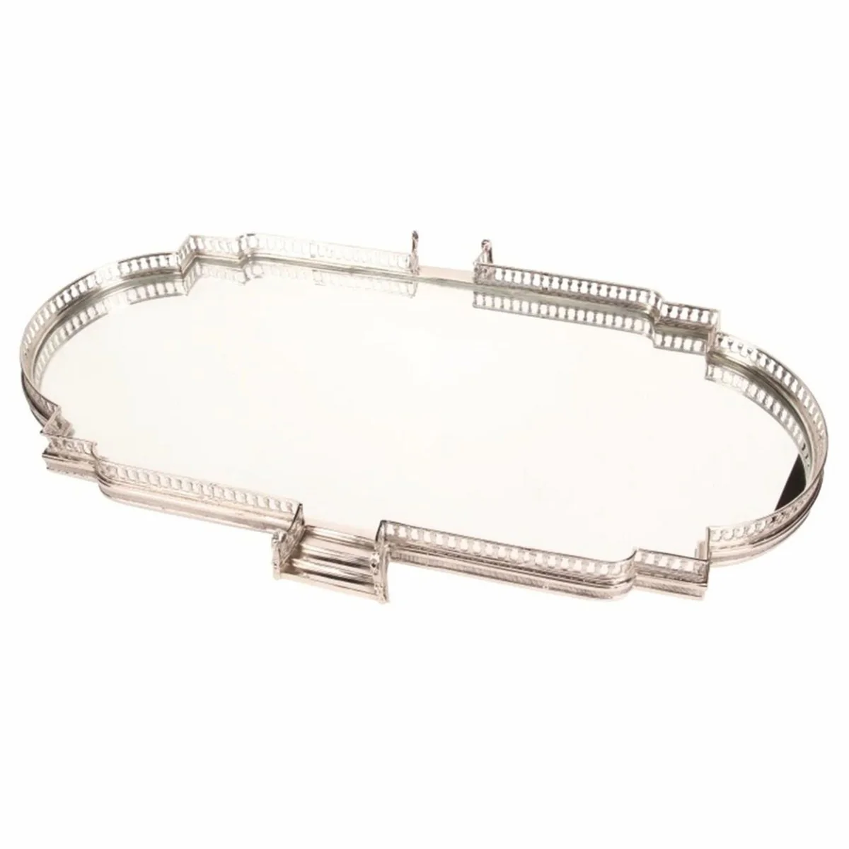 Barock Tablett Silber 85 cm - Barockstil Gastronomie Accessoires