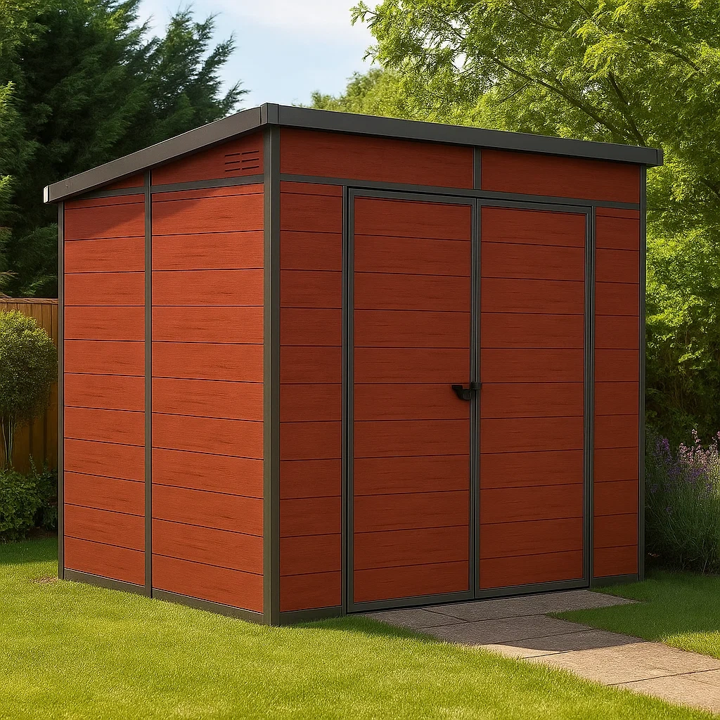 Gartenhaus aus verzinktem Stahl mit Holzoptik, 4,1 m² - xsFZHXn139uj