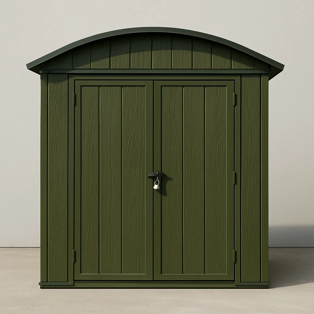 Gartenhaus, grünes Gartenhaus aus Kunstharz, 180x150x200 cm rKSAHmg190Lv