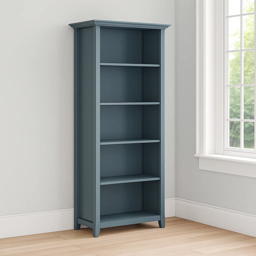 Aufbewahrungsregal, blau, Holz, für den Innenbereich geeignet, 76 x 36 x 178 cm