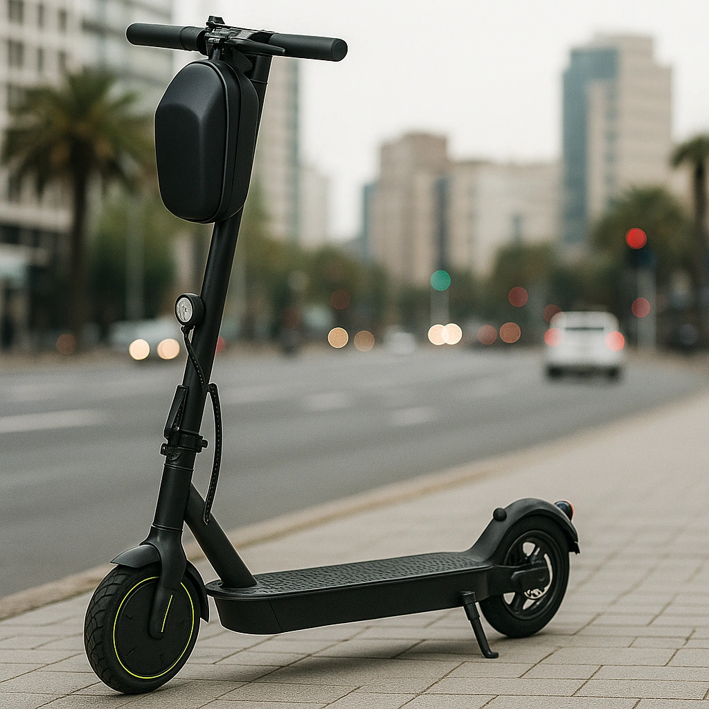 Schwarzer Kinderroller, Aluminiumgehäuse
