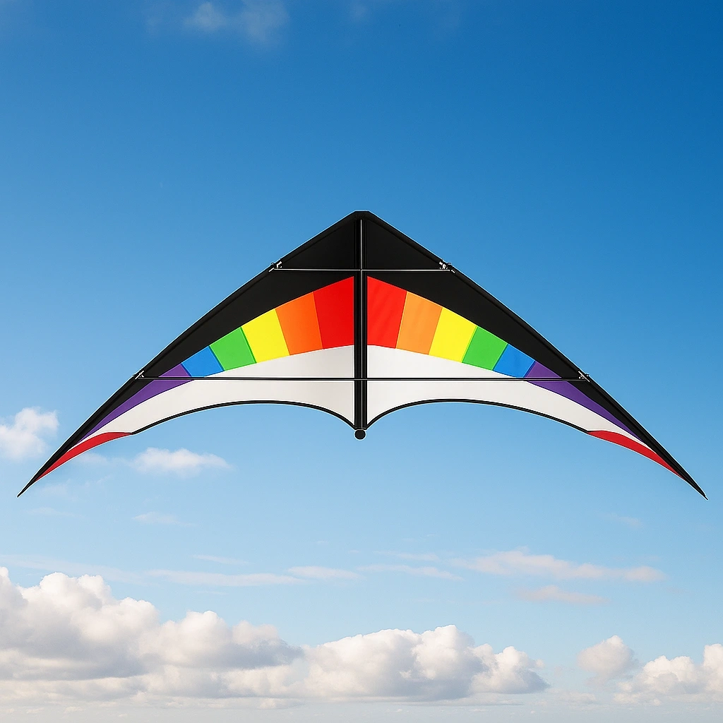 4-Leiner-Drachen mit Carbonrahmen, mehrfarbig, Nylonmaterial, für den Außenbereich, 200 x 50 x 2 cm - sismbjr209yv