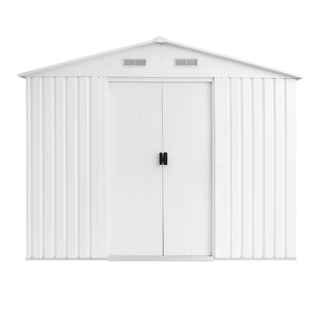 Gartenhaus aus weißem, verzinktem Stahl, 7,03 m² - YAeihRw133je
