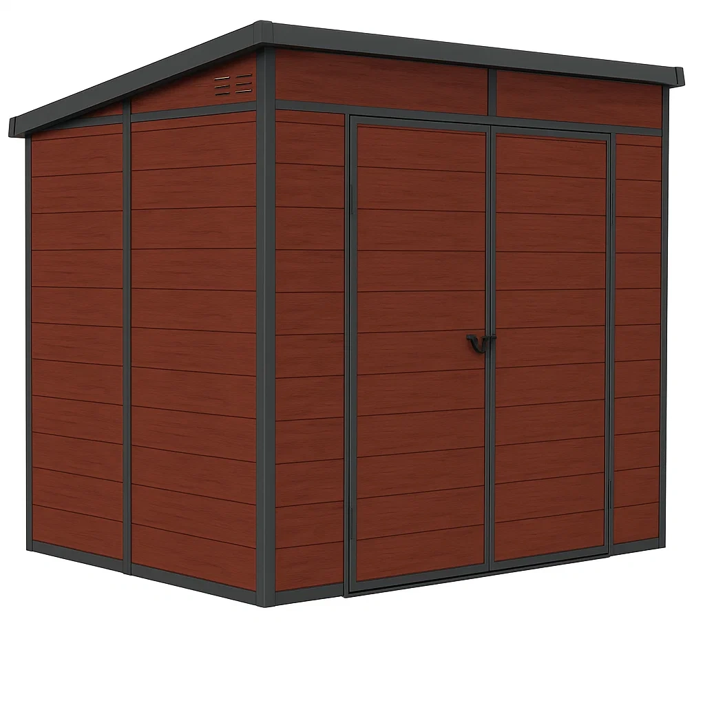 Gartenhaus aus verzinktem Stahl mit Holzoptik, 4,1 m² - xsFZHXn139uj