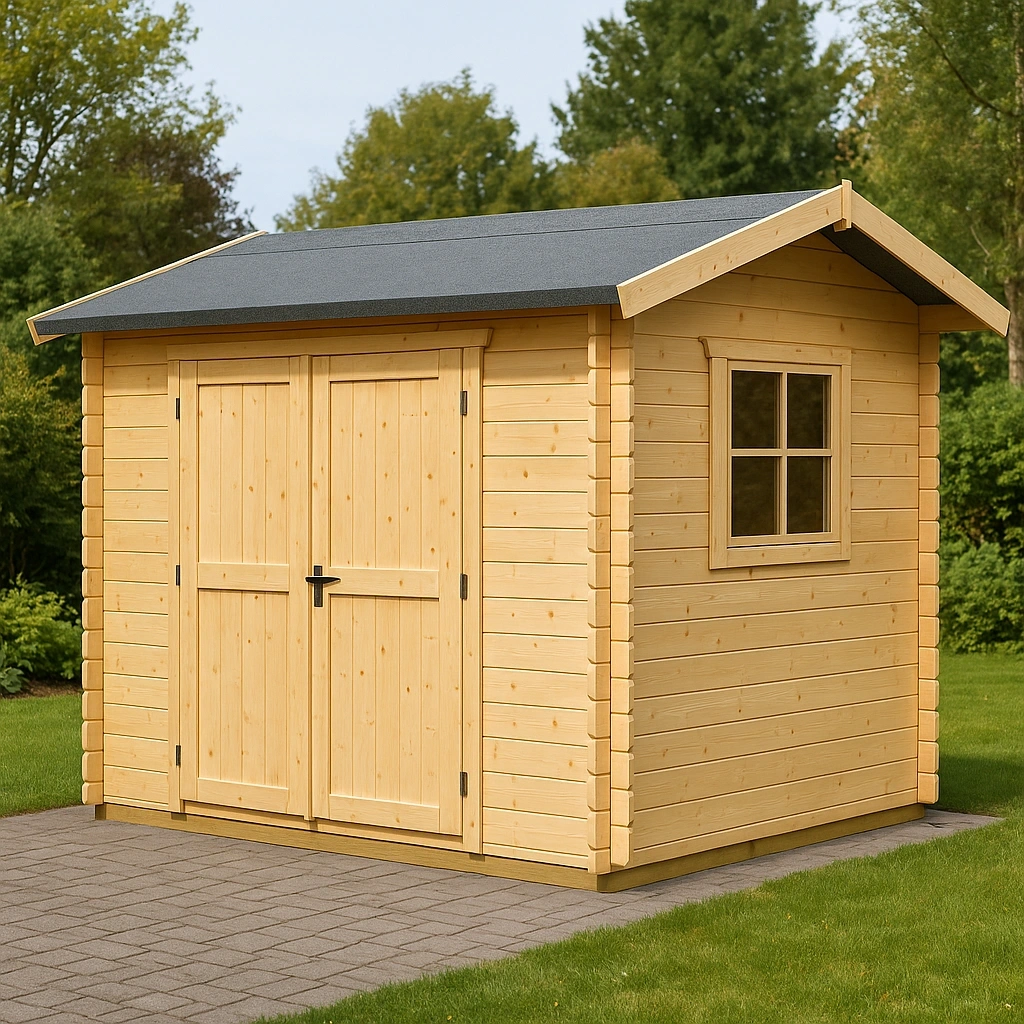 Gartenhaus aus Holz mit Fenster und Asphalt-Dach, 240 cm x 180 cm x 270 cm - LYjxdUb533qj