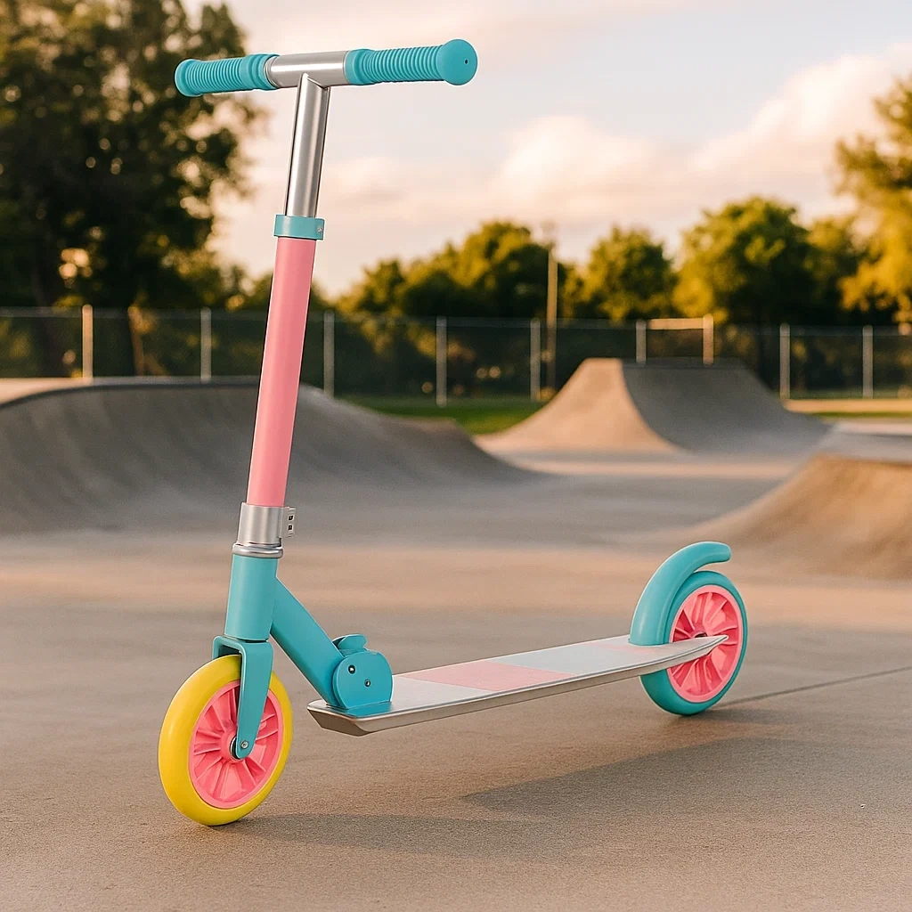 Pink/Blau/Gelbe Kinderroller, geeignet für Kinder von 4-8 Jahren - PRMQMghR66uf