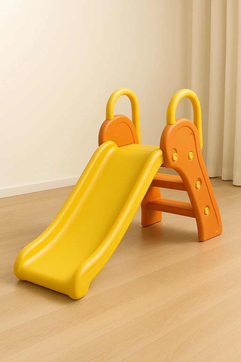 2-in-1-Rutsche – mit Rutsche und Leiter – gelb und orange ATUYWiUt69NG