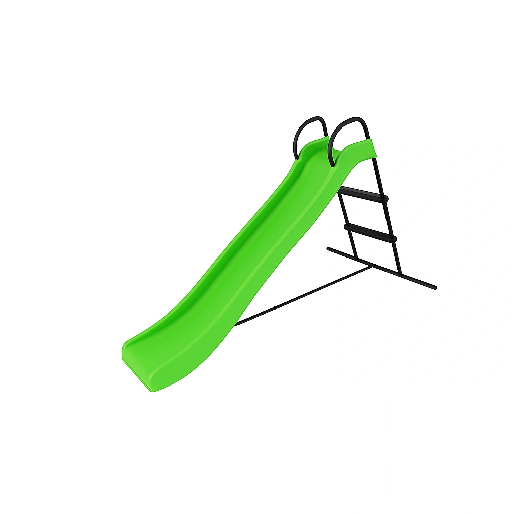 Grüne Rutsche für Kinder, Metallkonstruktion 180x80x120cm