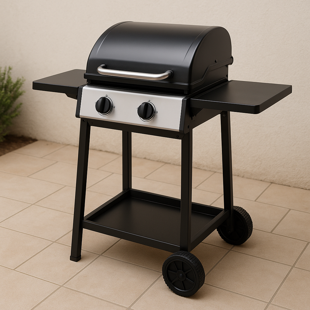 Gasgrill 100x50x90 schwarz mit 2 Brennern YFVpHbX361Xw