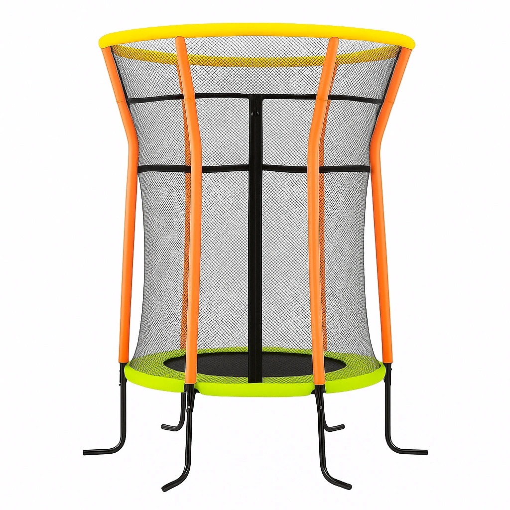 Rundes Trampolin 140x250 grün/orange für den Außenbereich - JKYmKdjf22xk