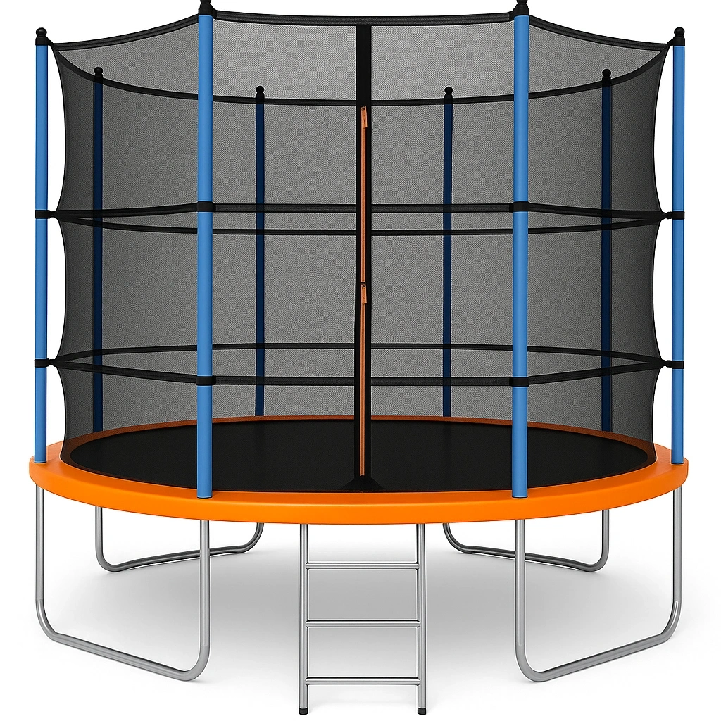 Trampolin 305x250 cm schwarz/orange/blau - hYJRtDyz20GY