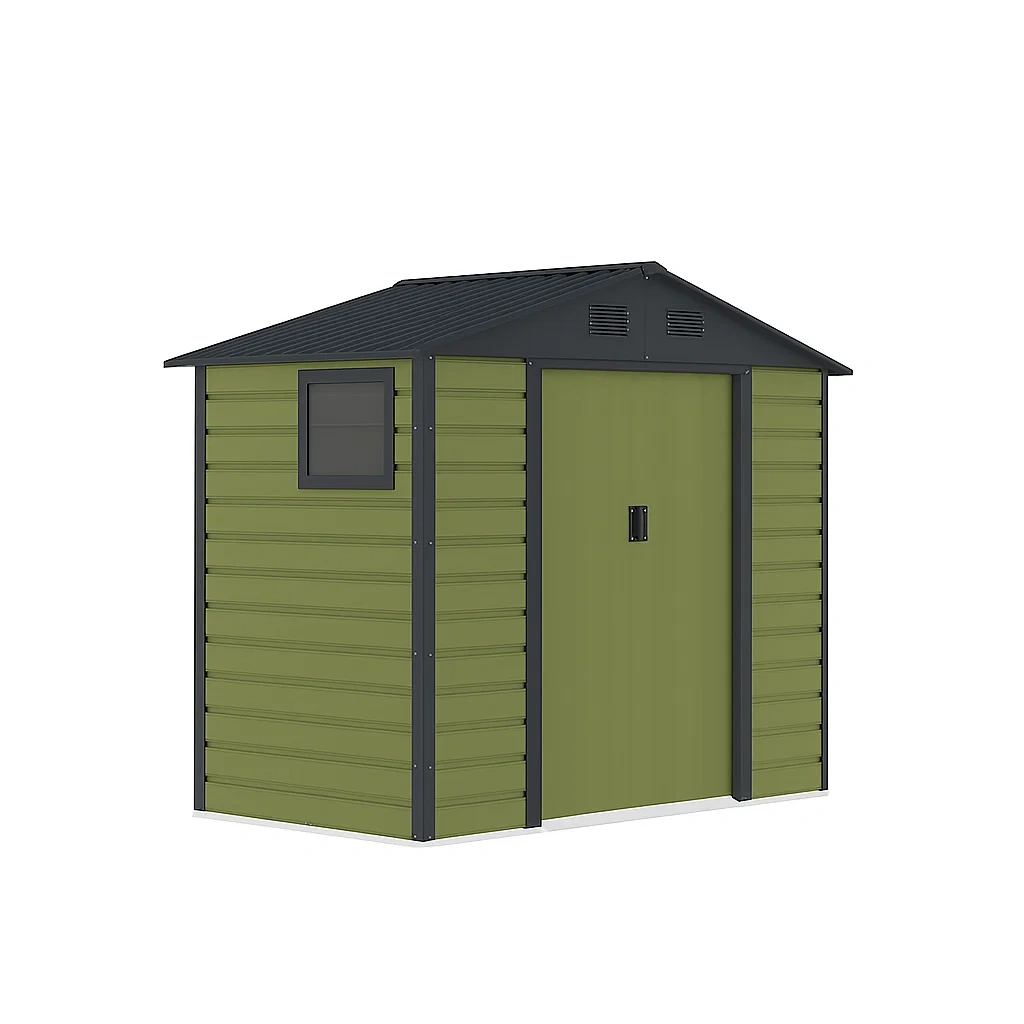 Gartenhaus aus grünem, verzinktem Stahl, 3,88 m² - DhAiAQA134Hz