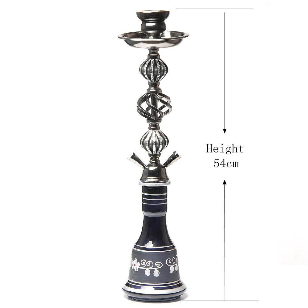 Arabic shisha set double barrel glass shisha decoration / hight 54cm - RORA