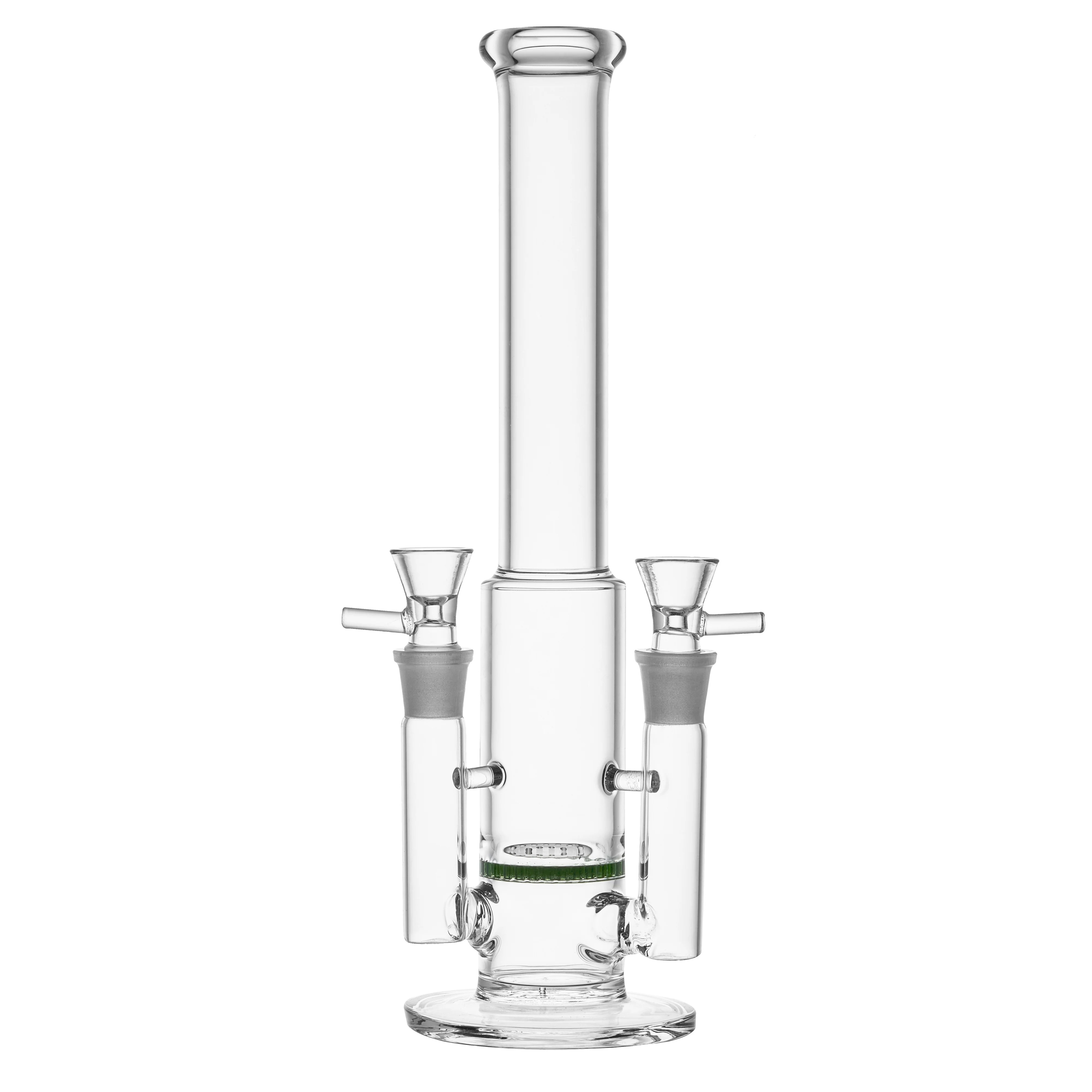 Clear Double Bowl Glass Bong Dab Rig Heavy Gravity Bong