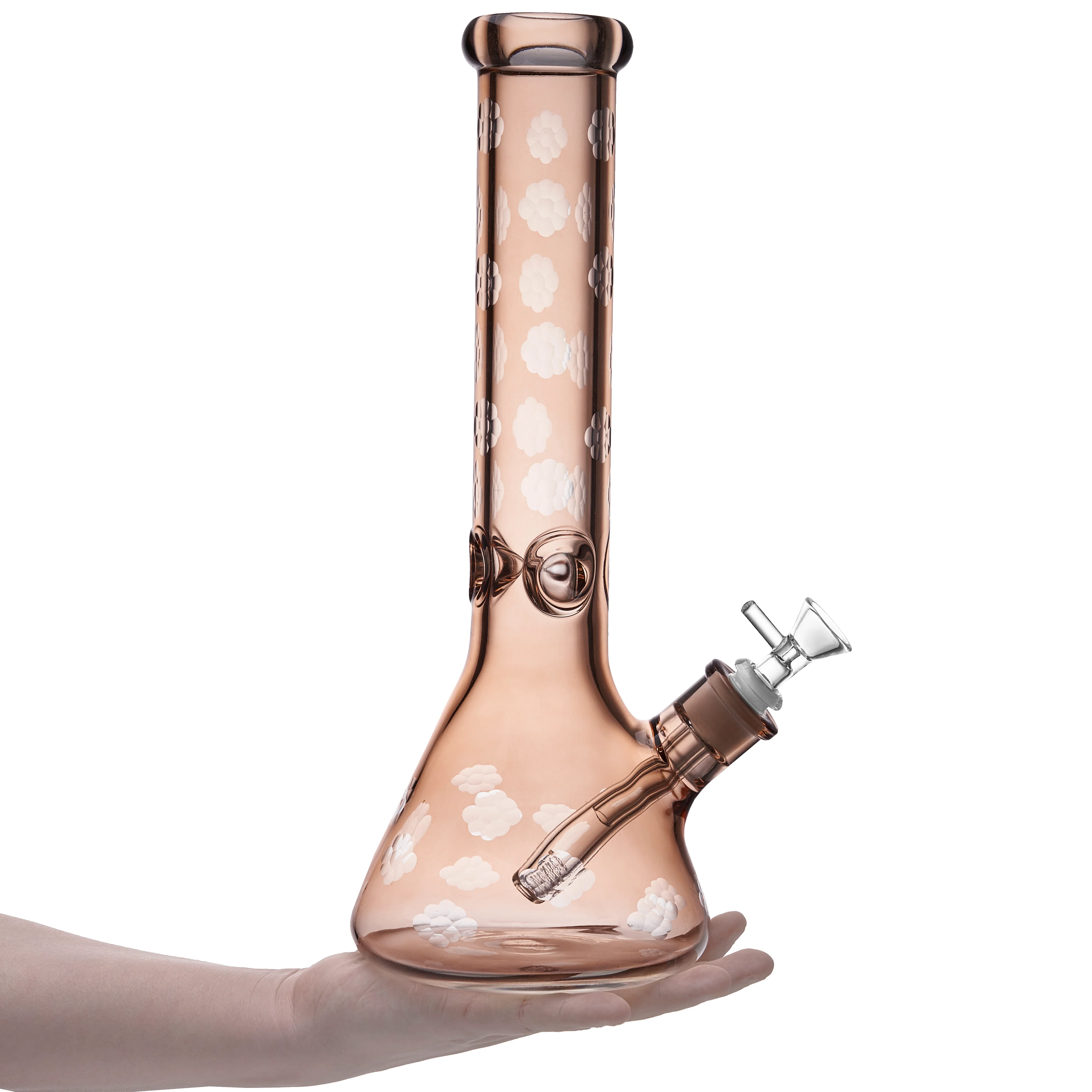 Everlasting Snowflakes Glass Bong 7mm Thick | 13.8 inch - RORA