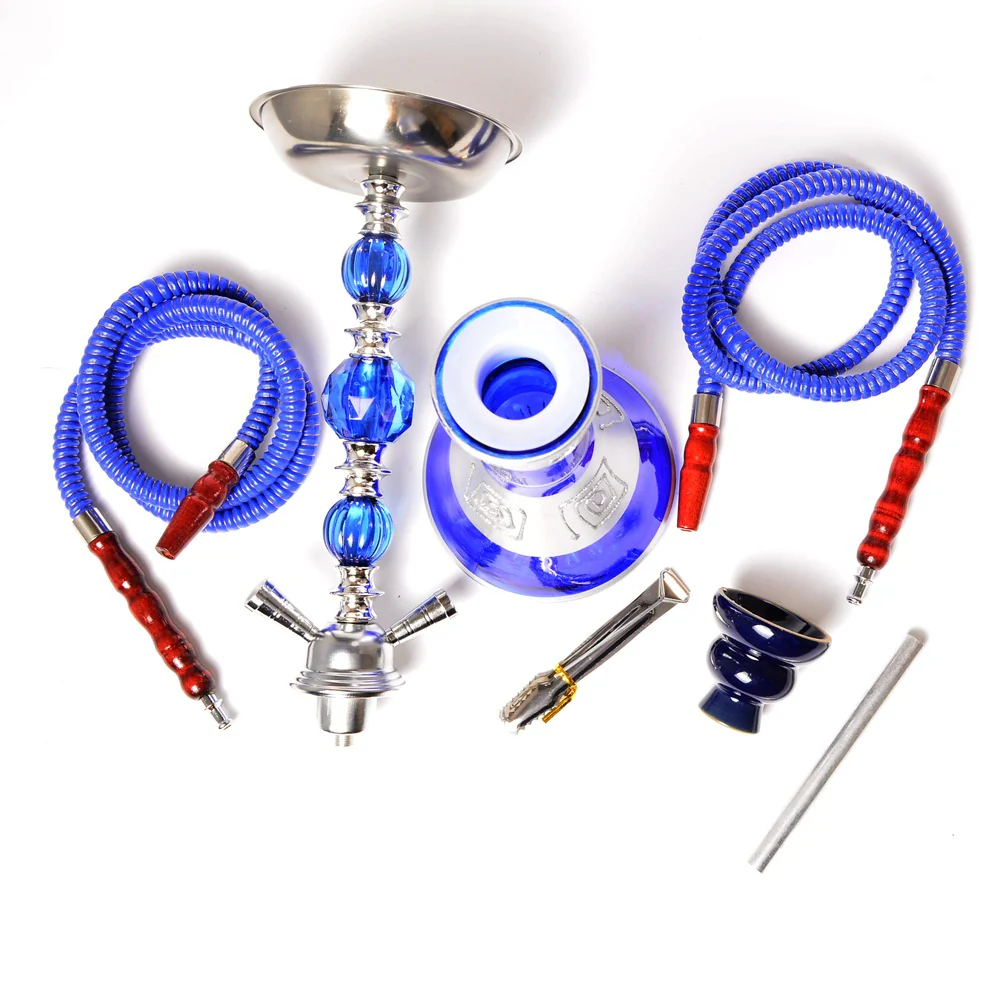 Double tube hookah set Arabic glass hookah kettle / 53cm high - RORA