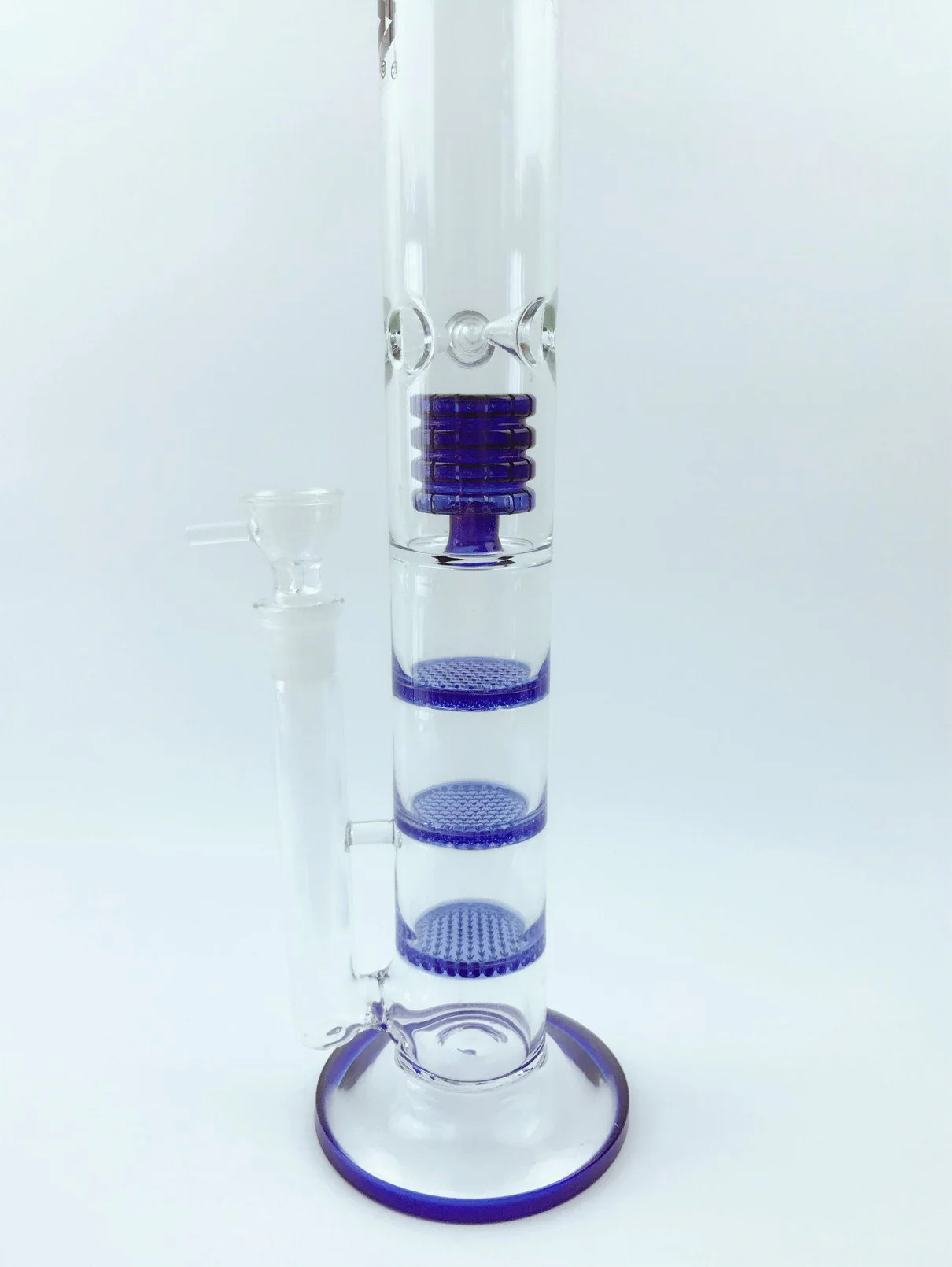Blue Three Layers Glass Bongs | 18.8mm 17inch - RORA