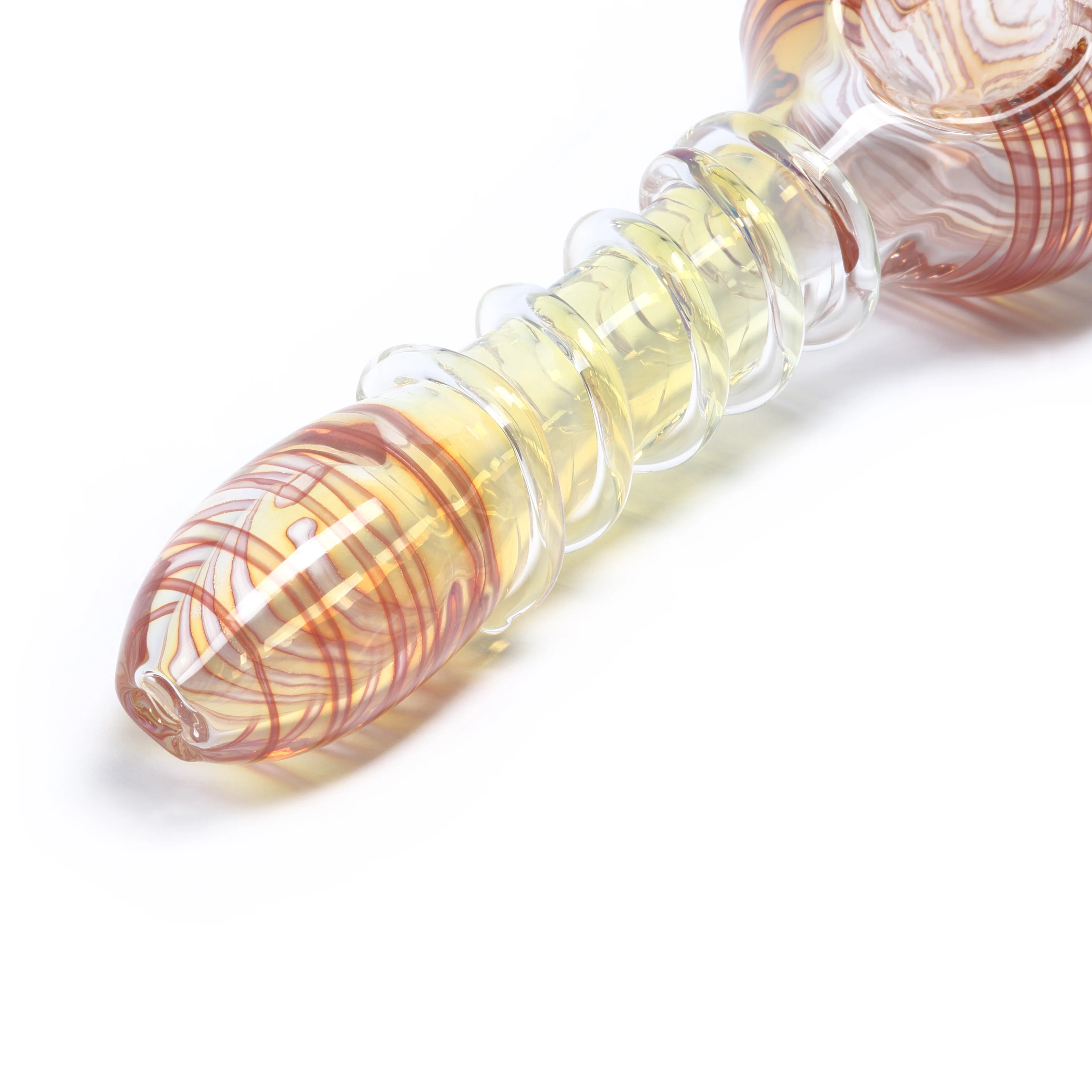 4.7Inch Colourful Glass Pipe Mini Striped Glass Bong Smoking Sweet Puff