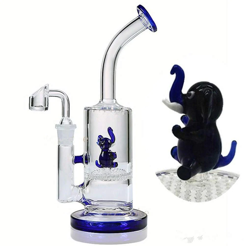 9Inch Blue Elephant Glass Bong 14.5mm Joint - RORA