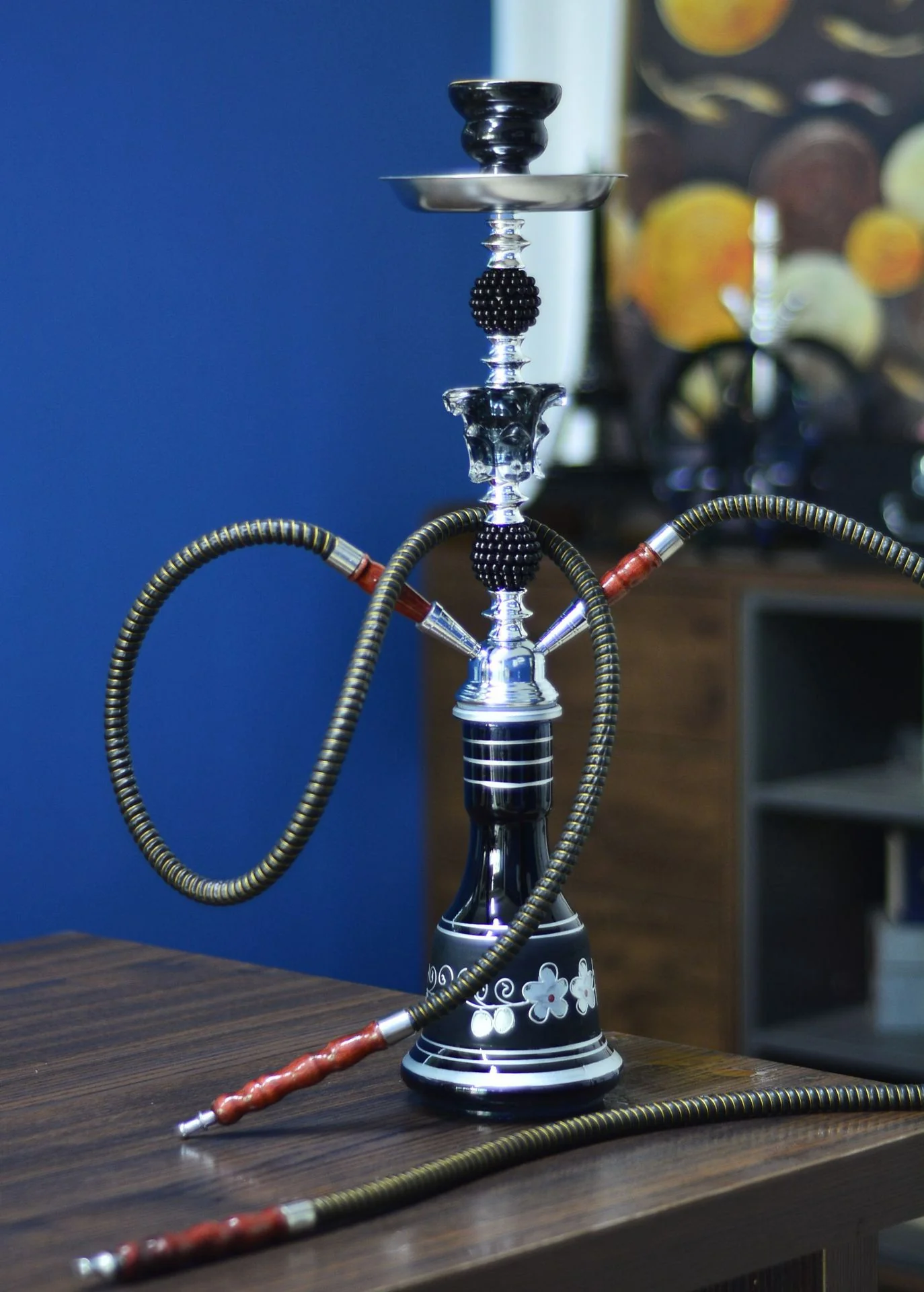 Double-barreled glass hookah Arabic large hookah shisha - RORA