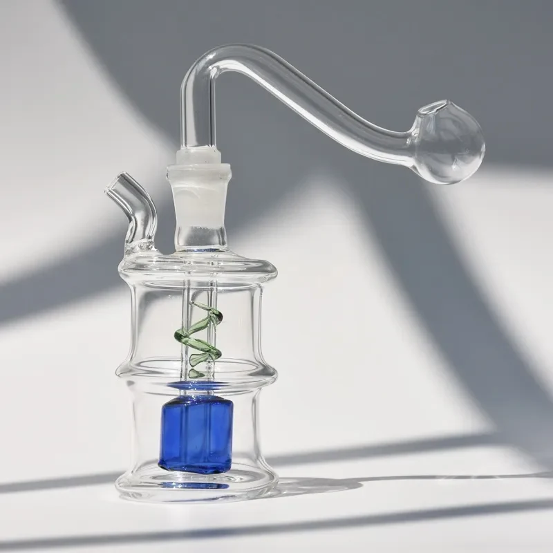 Glass Water Bong Pyrex Recycler Pipes | 7.6cm - RORA