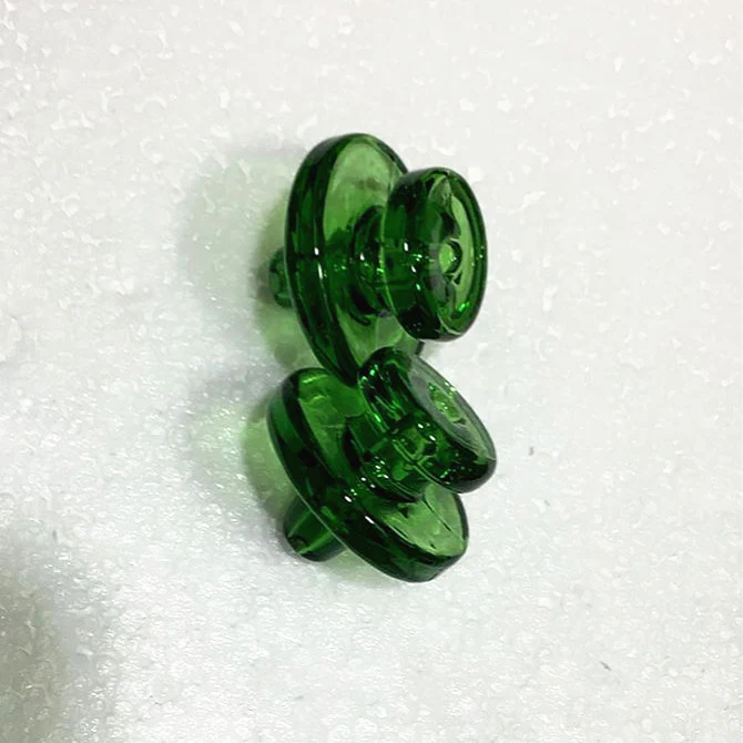 2pcs Glass Carb Cap Banger Quartz Carb Cap for Domeless Quartz Banger Nail Caps with Hold for Dab Rig Water Bong Pipe - RORA