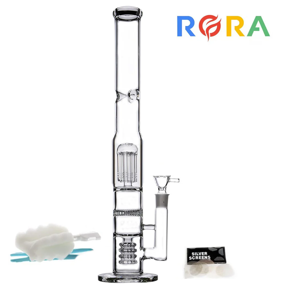 Clear Big Honeycomb Glass Bongs | 18mm 16.5inch - RORA