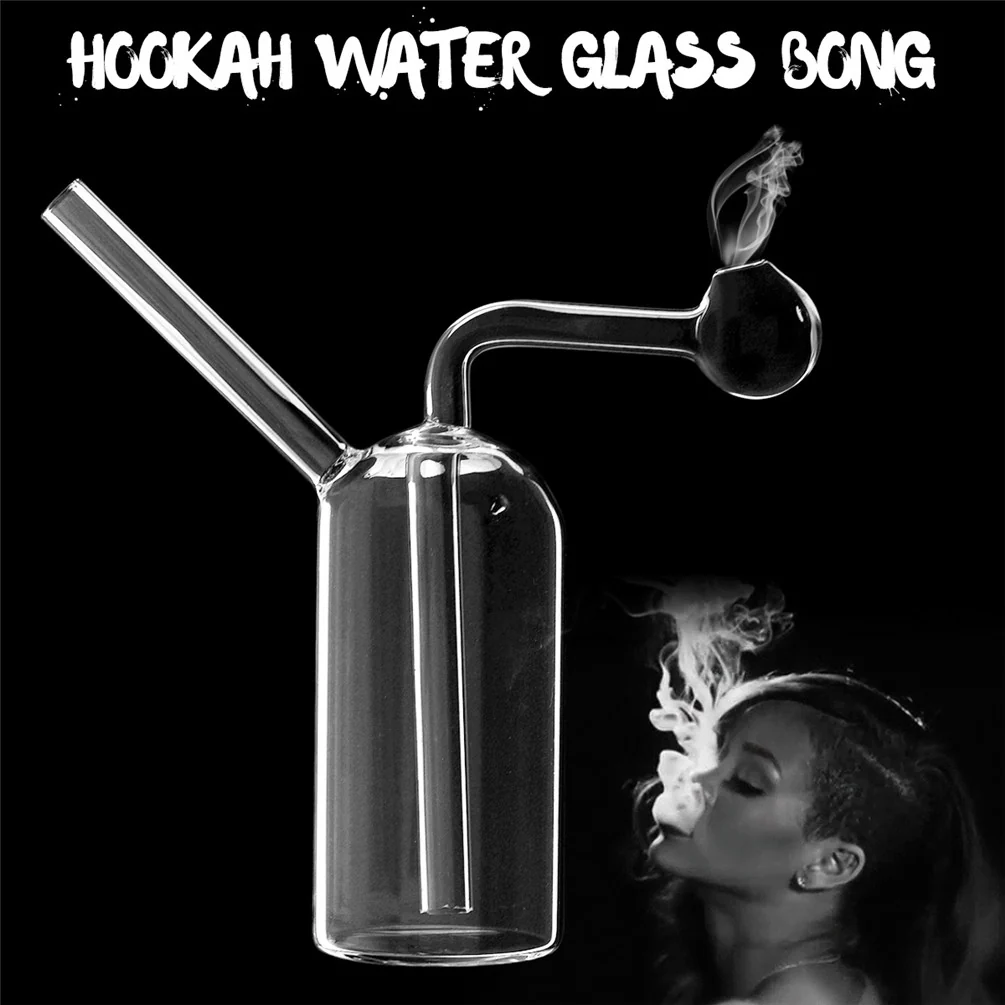 Glass Bong Pipe - 12cm Mini Hookah Smoking Filter Water Pipes Percolator Bongs - RORA