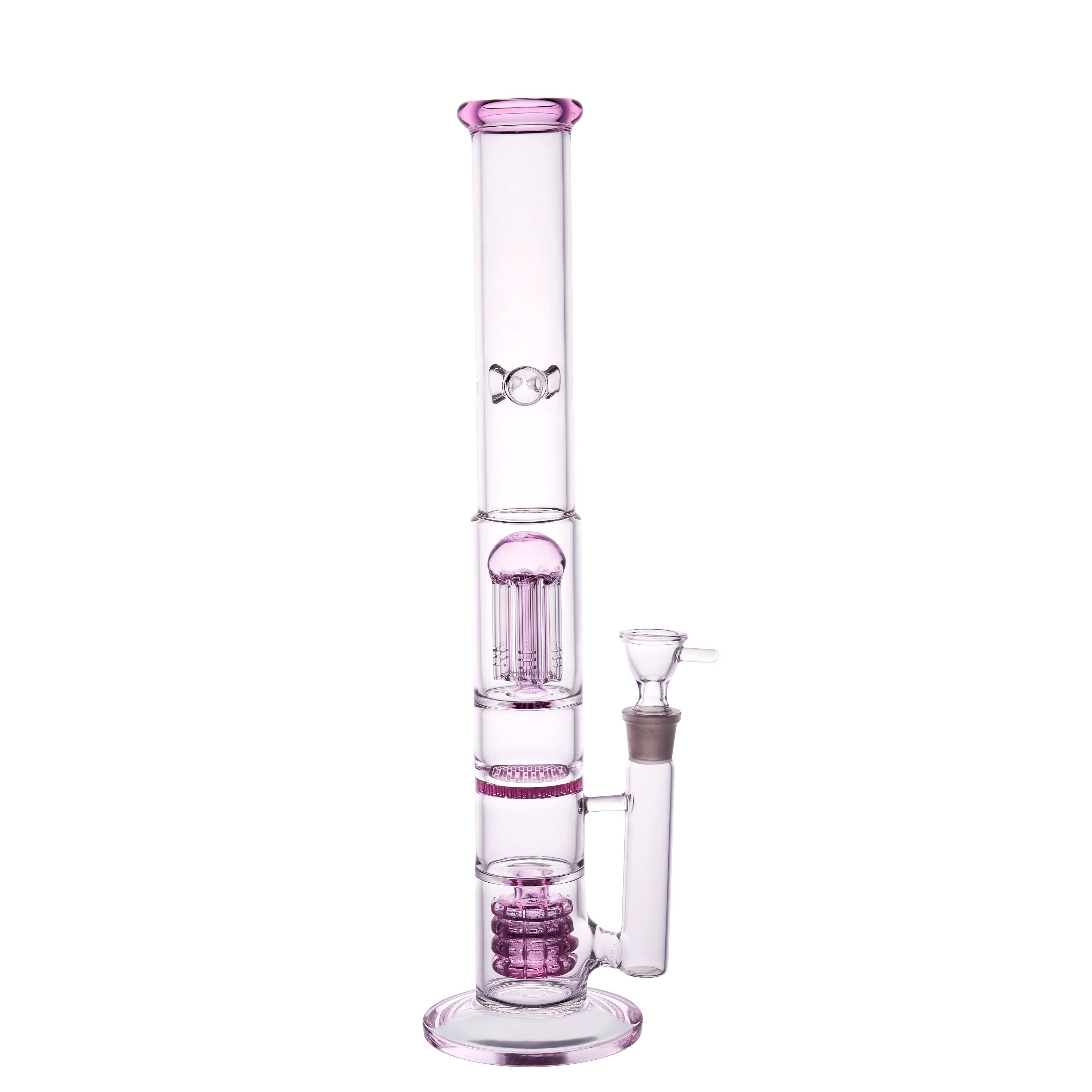 Pink Big Honeycomb Glass Bongs | 18mm 16.5inch - RORA