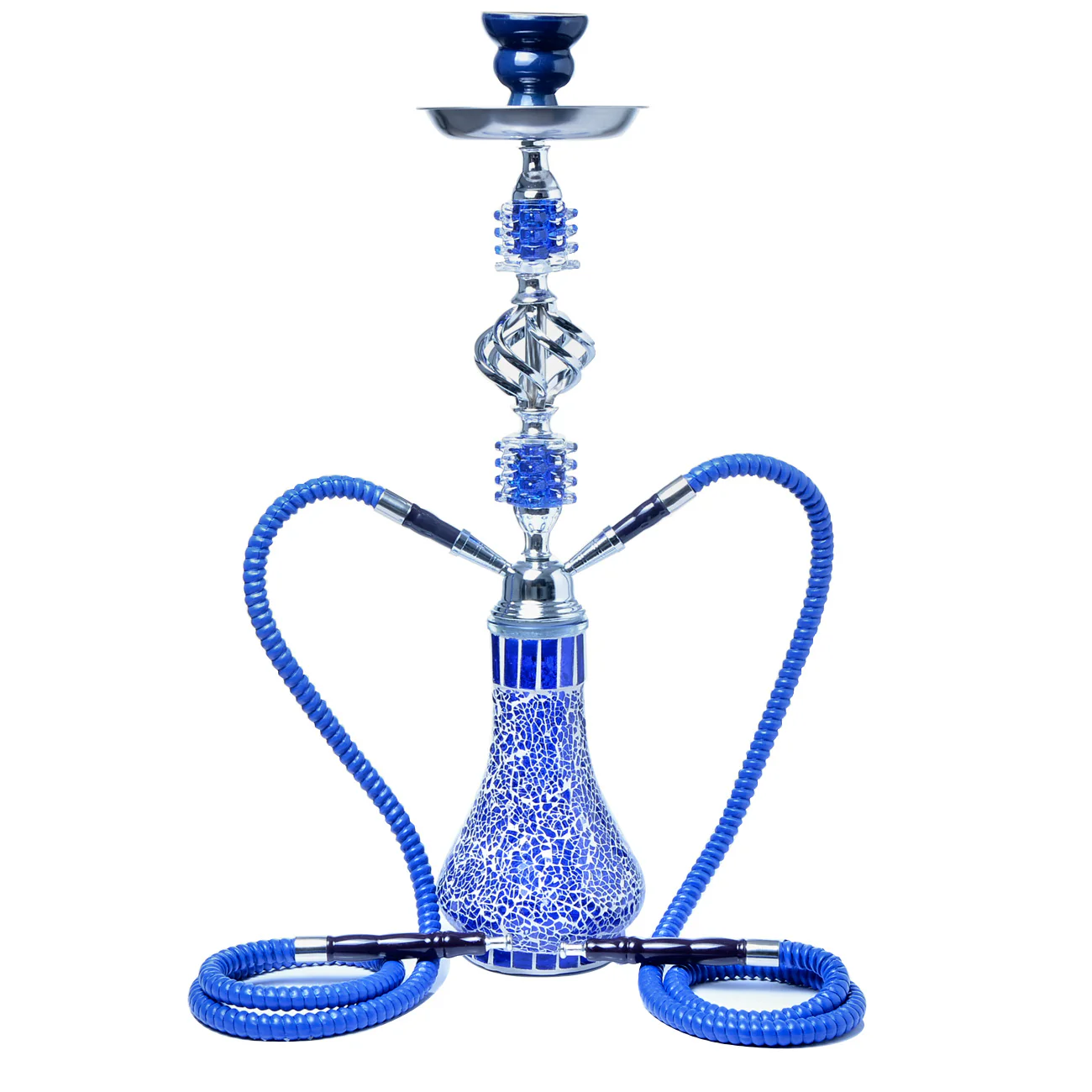 Arab hookah glass pot double tube hookah set finished product / high 55cm - RORA