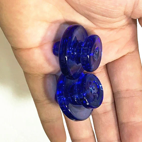 2pcs Glass Carb Cap Banger Quartz Carb Cap for Domeless Quartz Banger Nail Caps with Hold for Dab Rig Water Bong Pipe - RORA