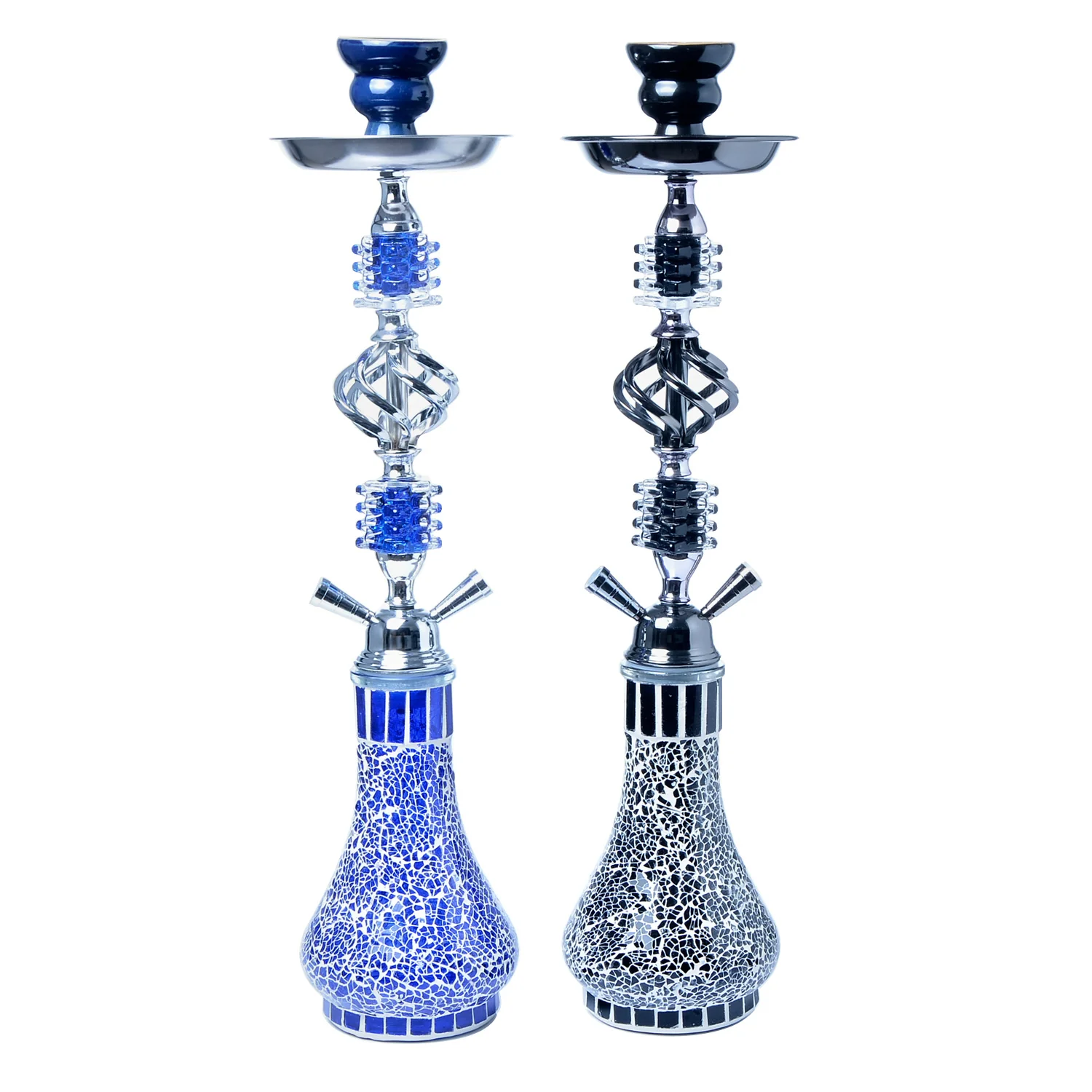 Arab hookah glass pot double tube hookah set finished product / high 55cm - RORA