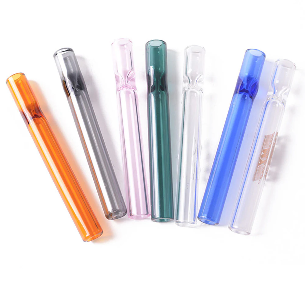 4″ Glass Pipe Water Bong Glass Straw Tube Filter Pipes Glass Filter