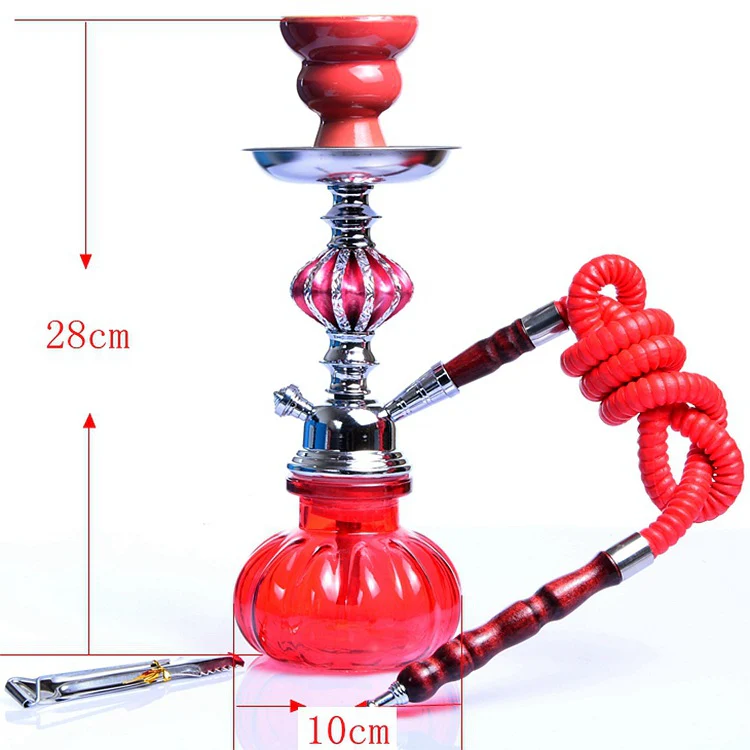 Arabic shisha single pipe shisha small glass pot / 28cm high - RORA