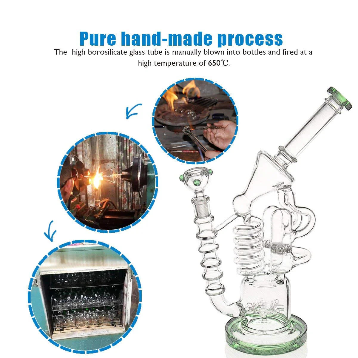 Recycler Galss Bong | 14.4mm 13inch - RORA