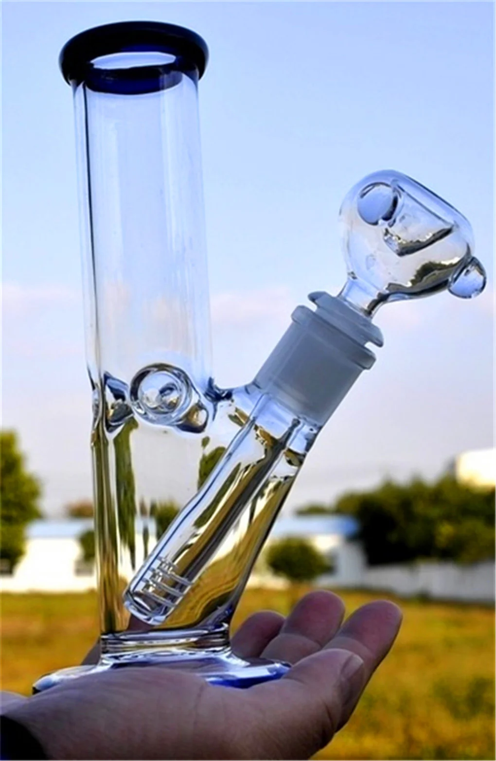 6Inch Mini Glass Bong Water Pipe Dab Rig Beaker Bubbler for Smoking