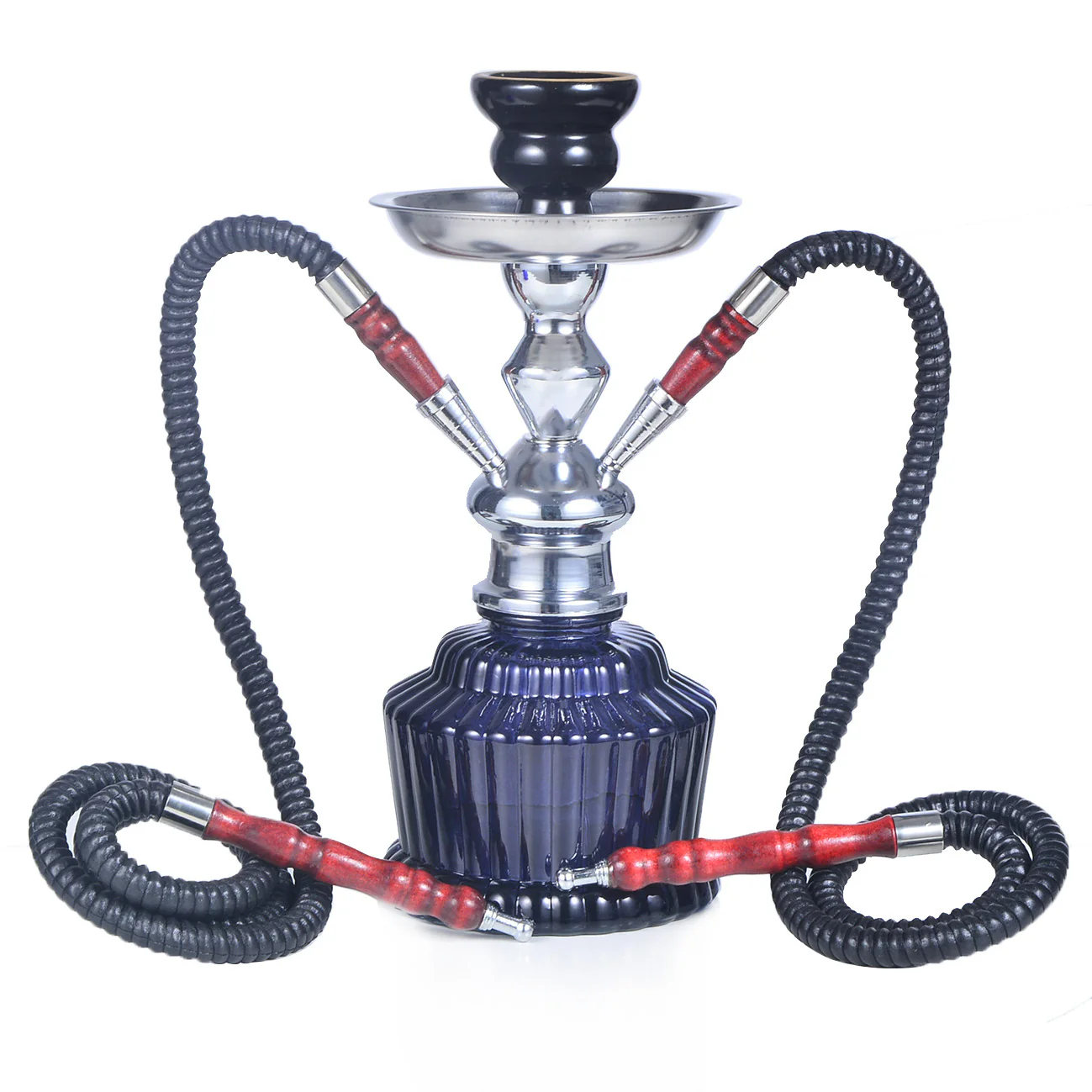 hookah shisha double-tube glass iron cage smoke bottle hookah shisha - RORA