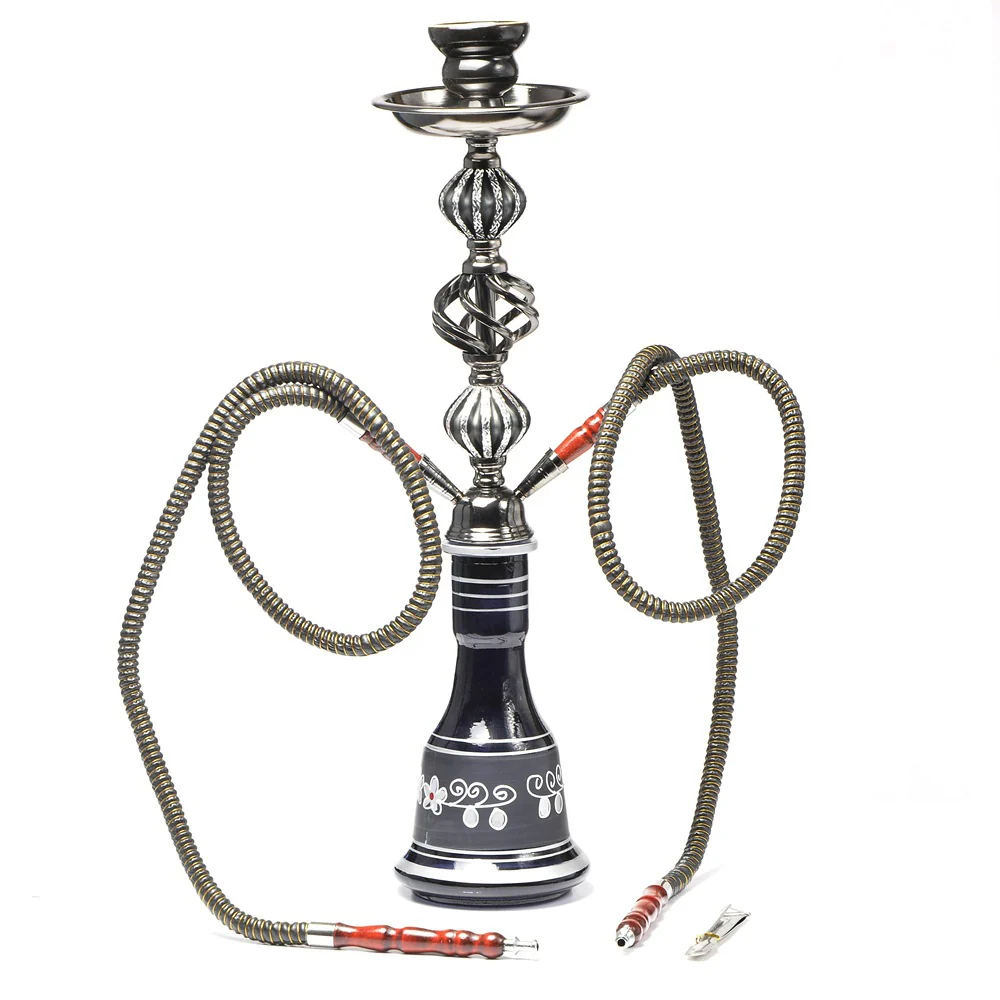 Arabic shisha set double barrel glass shisha decoration / hight 54cm - RORA