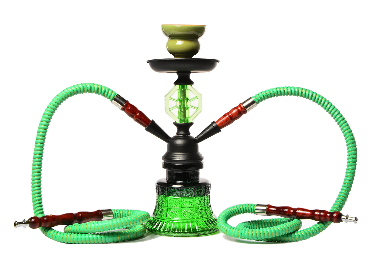 Arabic hookah set double tube glass hookah kettle / 26cm - RORA
