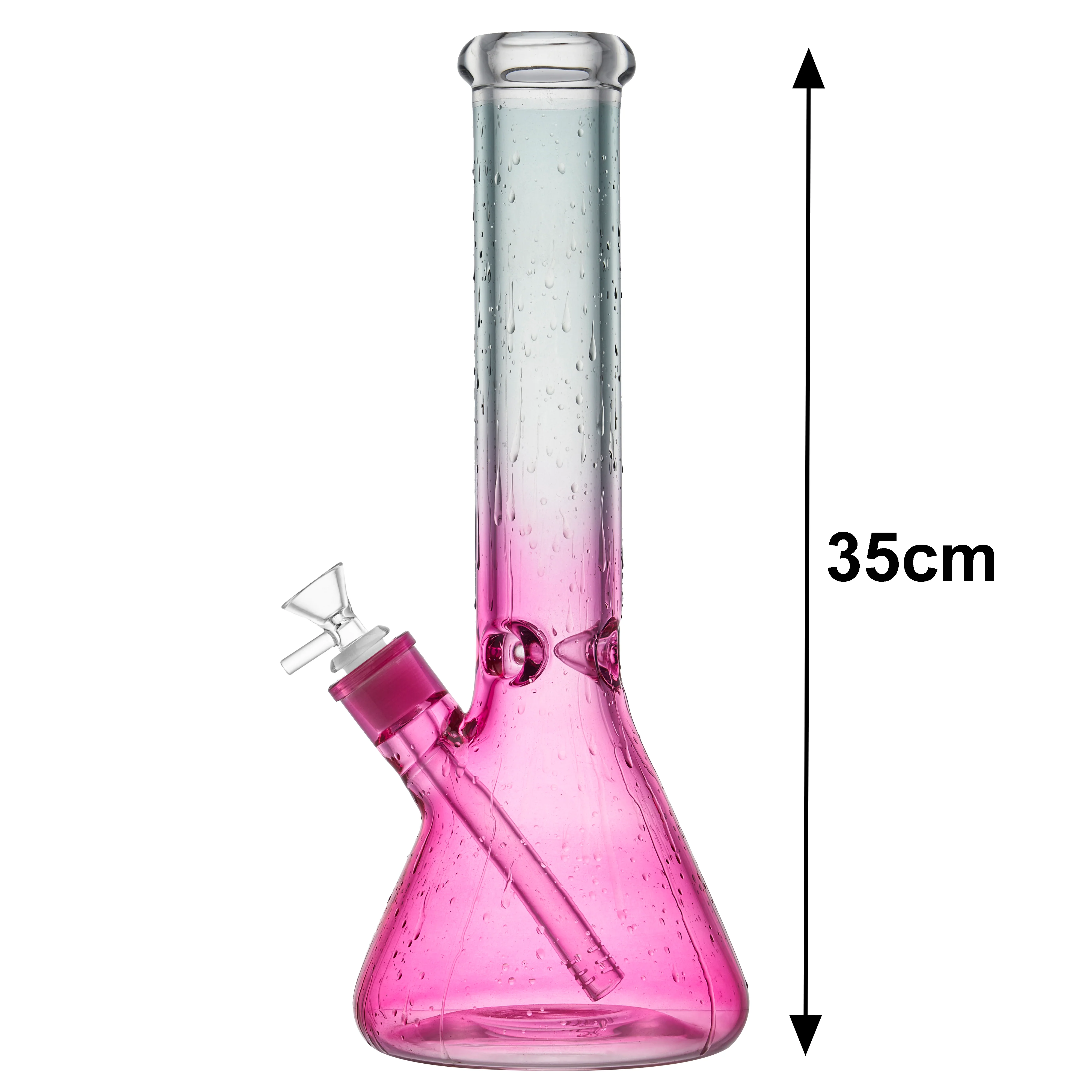 Water Drop Glass Bong 7mm Thick | 13.8 inch - RORA