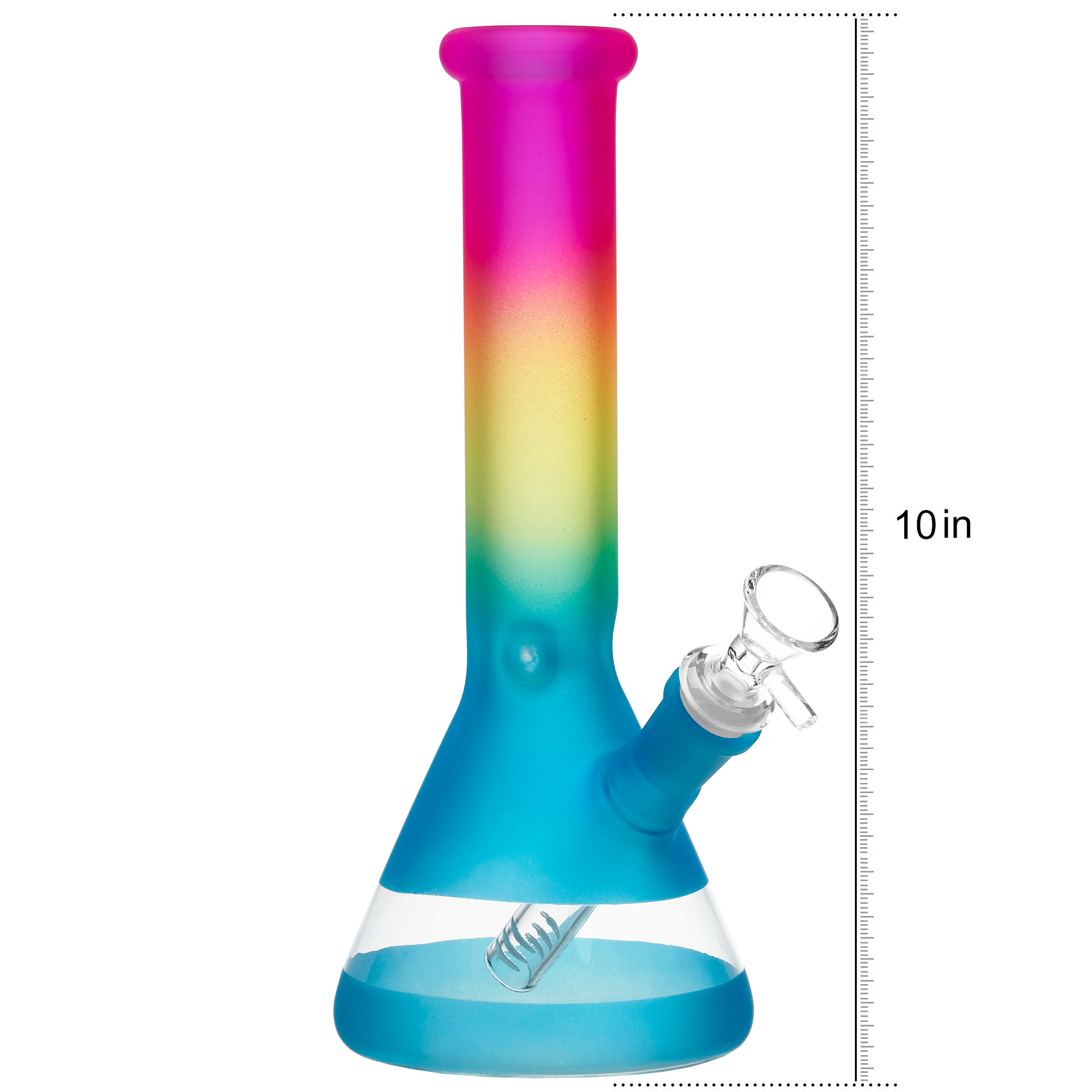 Frosted Rainbow Glass Bong | 10inch - RORA