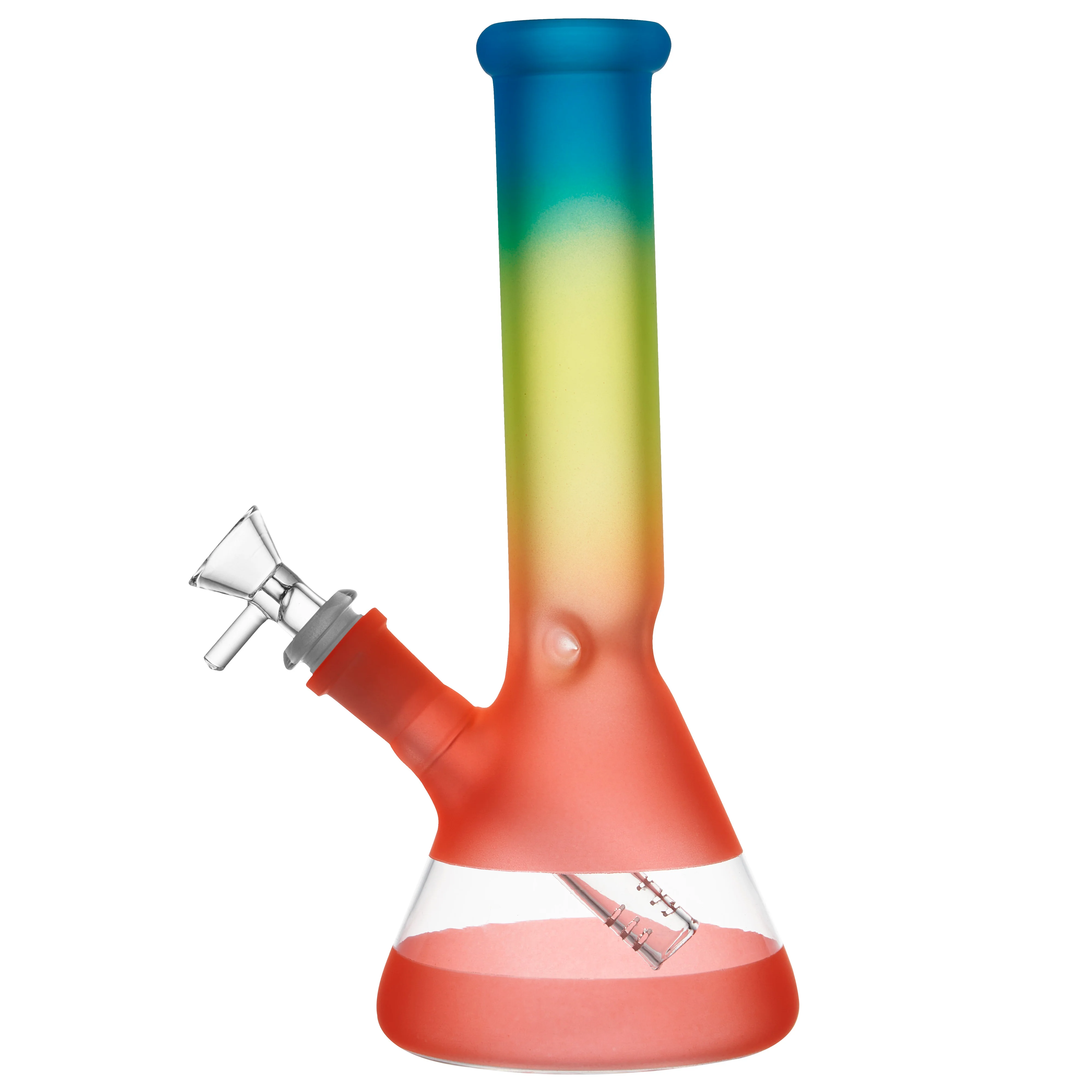Frosted Rainbow Glass Bong | 10inch - RORA