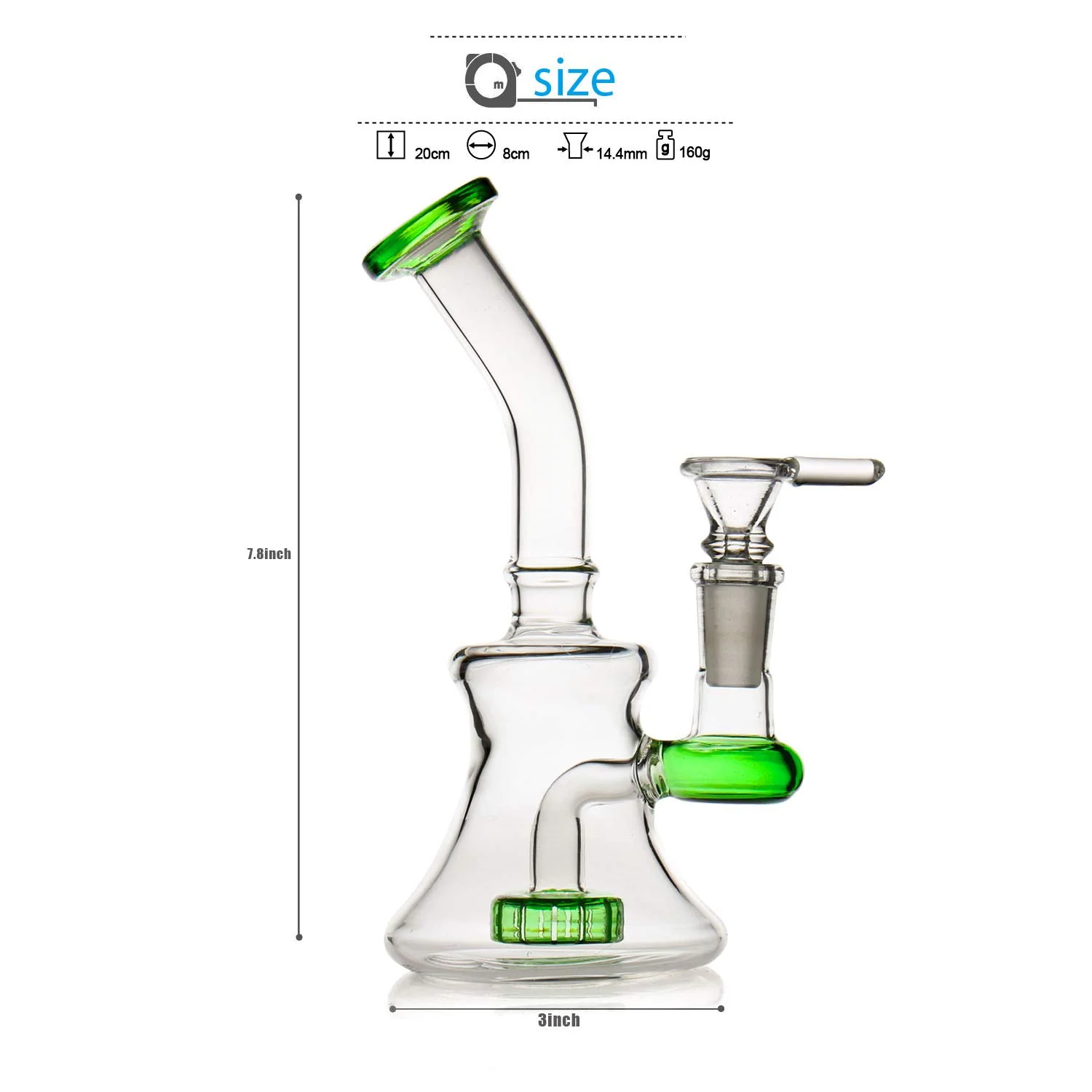 Mini Glass Bong | 14mm 6inch - RORA