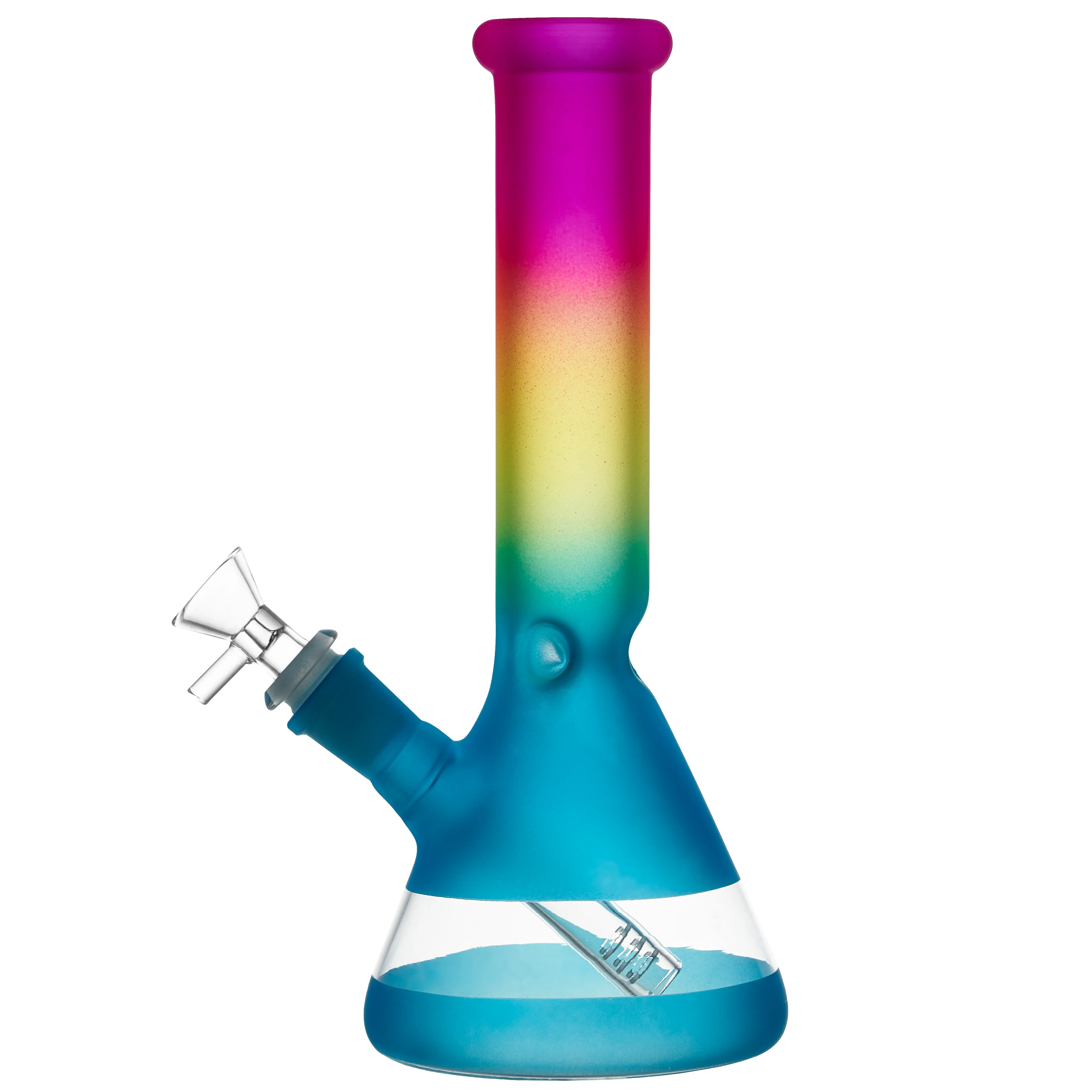 Frosted Rainbow Glass Bong | 10inch - RORA