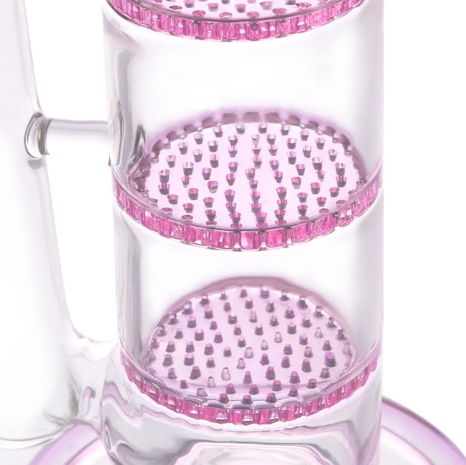 Pink Honeycomb Turbine Glass Bongs | 18mm 16inch - RORA