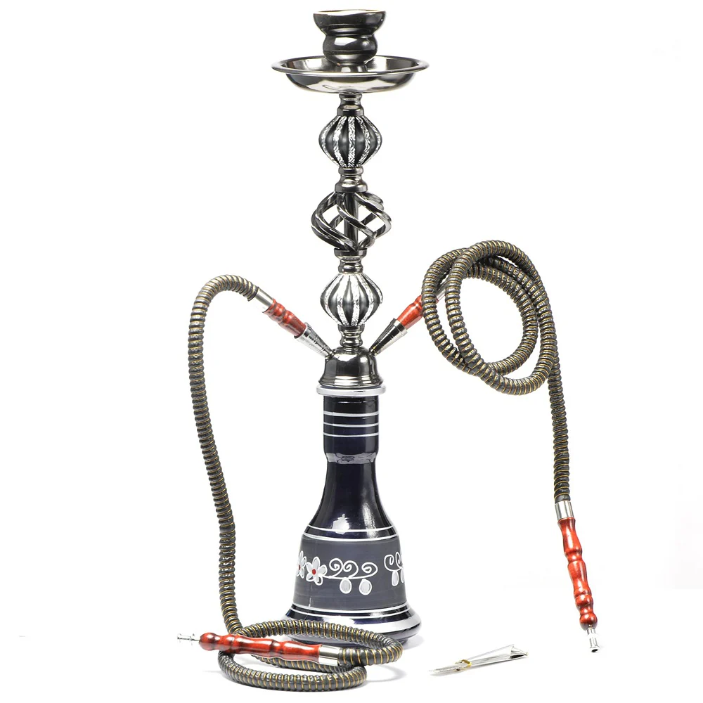 Arabic shisha set double barrel glass shisha decoration / hight 54cm - RORA